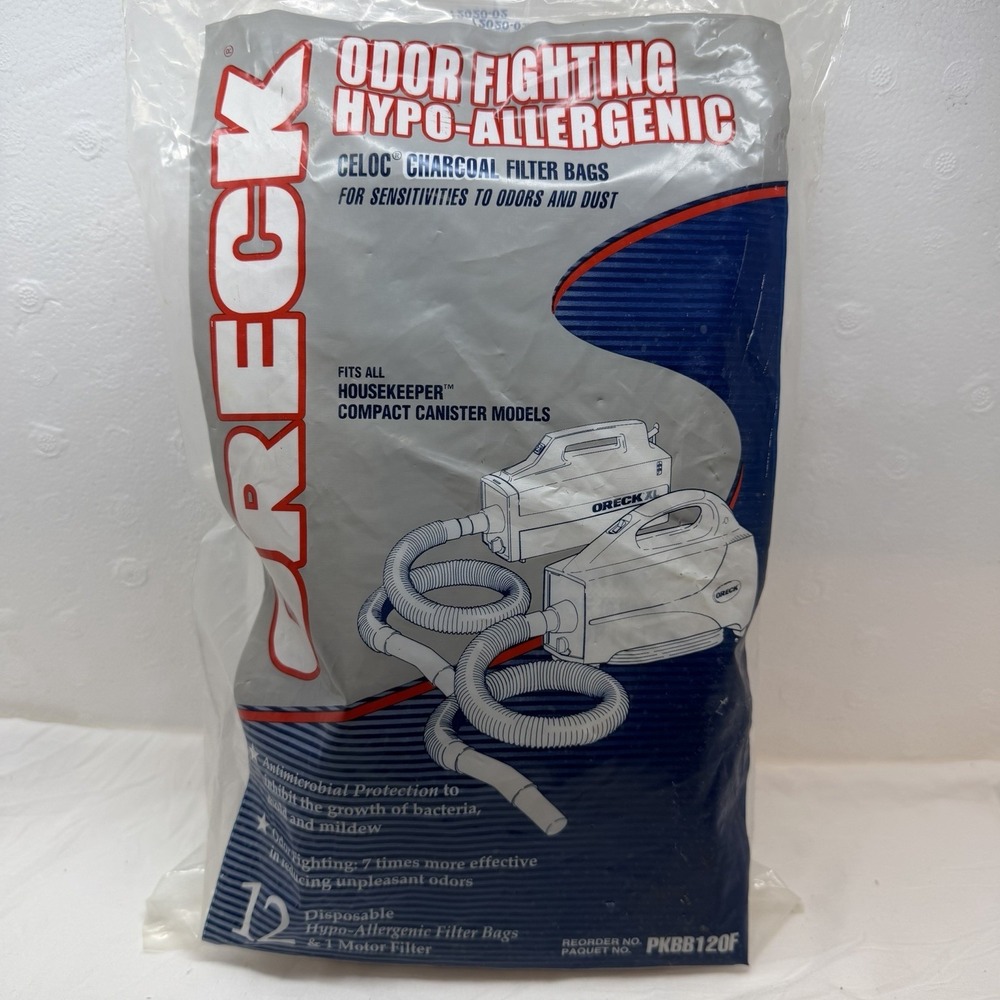 Oreck Charcoal Bags 12pk, O-PKBB12OF NEW SEALED
